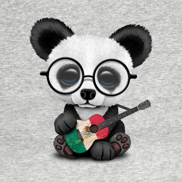 Baby Panda Playing Mexican Flag Guitar by jeffbartels